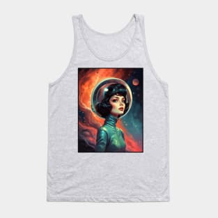 Retro Astronaut Girl Tank Top